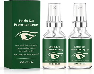 2 Unidades Espray para los Ojos con Luteína, Bruma Hidratante para la Visión Suave con Luteína y Vitamina E