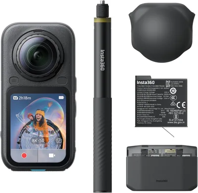 INSTA360 X6 360 Camera Bundle: 8K + Batteries + Stick | Best Deal