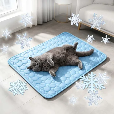 Mat de refroidissement durable pour chats et chiens 2026 - Couverture portable de refroidissement pour animaux, mat de refroidissement par chaleur