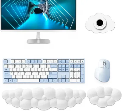 3 Pcs Cloud Keyboard Wrist Rest Support Pad Best Deal