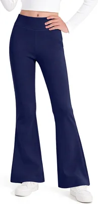 Auranso Girls Thick Flared Leggings Kids High Waisted Yoga Pants Best Deal