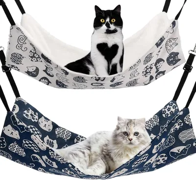 Hamaca para Gato, 2 Piezas, Optimizada para Espacio Pequeño