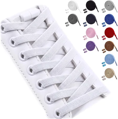 Supcomsta No Tie Shoelaces Elastic Shoe Laces with Metal Lock Device Best Deal
