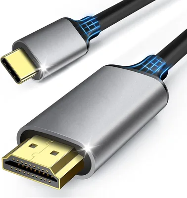Adaptador USB-C para HDMI 4K 30Hz 1 Metro - Áudio e Vídeo Ultra HD, Thunderbolt 3, Conector Reforçado, Plug & Play