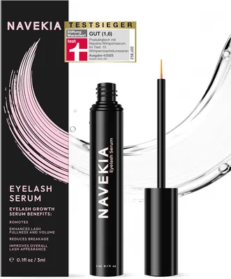 Navekia Serum Pestañas Premium 2026 - Péptidos Clave + Bioenzima para Longitud y Densidad - Aplicación Fácil, Duradero - 50% Descuento