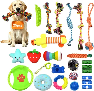 Dog Chew Toy 25 Pack - Durable Puppy Teething Toys Best Deal