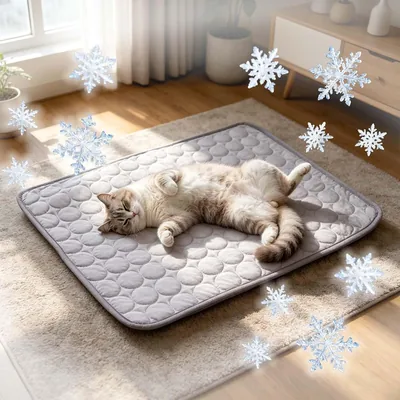 Matelas de refroidissement générique 2026 pour chats et chiens - Mat de refroidissement portable pour animaux de compagnie