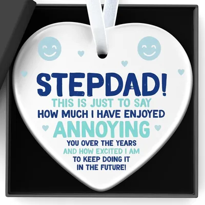 Stepdad Gifts: Ceramic Heart Hanging Plaque - Best Deal