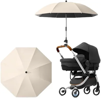Pram Umbrella UV Protection 8-Rib Clip On Parasol Best Deal
