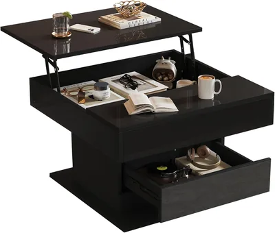 Aislinglen Soffbord höjdjusterbar: Frit vridbar bord med förvaring, 70B x 70 cm x 45 cm | Best Deal