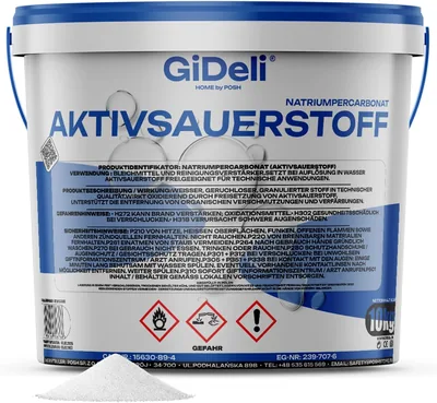 GiDeli Sodium Percarbonate 10kg Bucket - Oxygen Bleach Best Deal