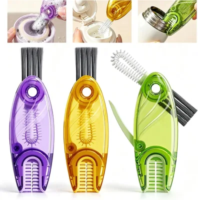 Acrebow Cepillo Limpiador para Termos y Botellas, 4 en 1