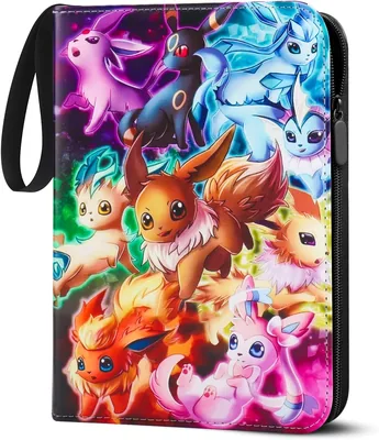 LYAILOOGXL wasserdichtes Scrapbook für Pokémon-Karten: 50 Seiten, 400 Karten | PU-Ledercover mit Reißverschluss - perfekte Schutz