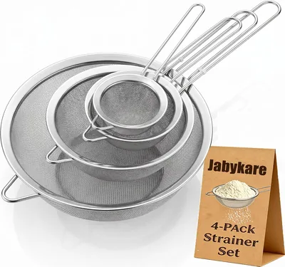 Jabykare 4 Pack Fine Mesh Strainer Stainless Steel Best Deal