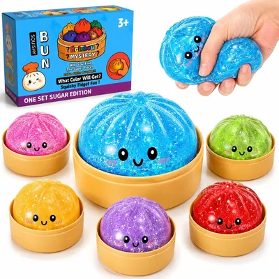 Soft Slow-Rise Squishy Steamed Bun Stress Balls 12 Pcs, 7% Off