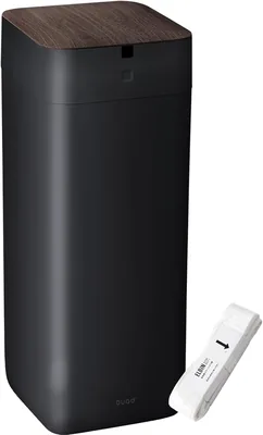ELBIN 自動ごみ箱 クアッド 30L 木目調 UV消毒機能 USB充電 音声ガイド