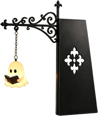 Ghost Bookshelf Lantern | Gothic Halloween Lamp | 3D Cute Ghost LED Night Light