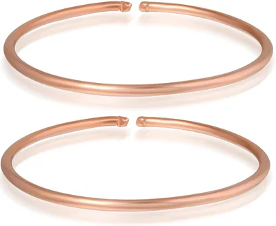 Ayu Overseas 100% Pure Copper Adjustable Anklet Kada Set - Elegant Ethnic Design for Men and Women