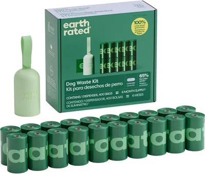Bolsas de caca Earth Rated, a prueba de fugas y extra gruesas para perros