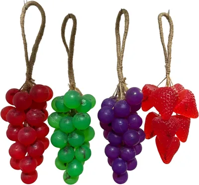 Jabón Artesanal en Forma de Racimo de Uvas y Fresas | Hecho a Mano, Aroma Surtido, Cuerda para Colgar, Fruta, VA