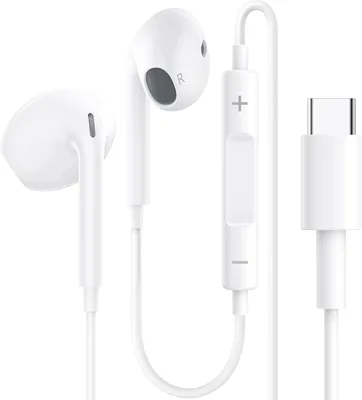 Ecouteurs filaires stéréo USB C pour iPhone 17/17 Pro/16/16e/15 Pro Max, avec micro et contrôle du volume