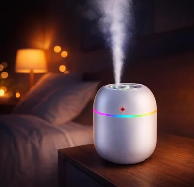 رطاب هواء بألوان مضيئة، ناشر عطر محمول USB لمنزل المكتب السيارة، مع ضوء ملون