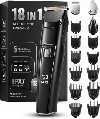 Beard Trimmer - Waterproof Electric Razor Kit