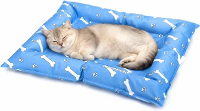 Nobleza Camas Frías para Perros y Gatos, Cama Fresca Auto-Enfriamiento para Mascotas Pequeñas y Medianas, Material No Tóxico Rectangular