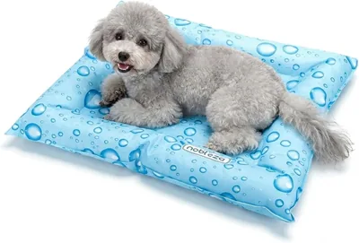 Cama de enfriamiento Nobleza para perros y gatos 65 x 55 x 5 cm, Estera de refrigeración con gel autosenfriante, Resistente al agua y a las uñas, Cama para mascotas