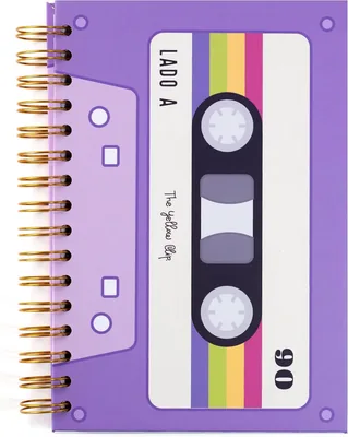 The Yellow Clip - Cuaderno Retro 80s/90s, Libreta con Hojas Gruesas, 160 Páginas