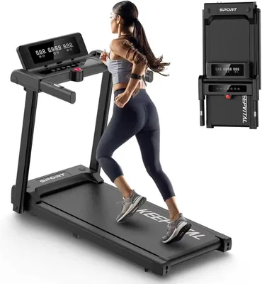 KEEPVITAL Caminadora Eléctrica 2.5HP, Inclinación 12°, Bluetooth 1-10km/h | Plegable, Soporta 120kg con Pantalla LCD