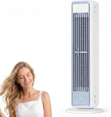 BreezaMax Luftkühler King Airzuma Mobil Polar Breeze - Mini-Kühlung Ace, leise und energieeffizient, 3 Geschwindigkeiten