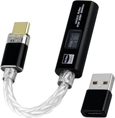 Mcbazel Adapter USB-C Jack 3,5 mm, podwójny DAC CX31993 MAX97220, Aux USB-C Audio Hi-Fi 32Bit/384kHz z adapterem USB-A - Best Deal