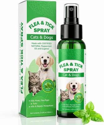Flea & Tick Spray - Plant Based Dog & Cat Treatment (3.38 fl oz) Best Deal