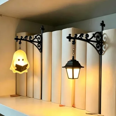 Aukojoy Bibliothekslampen, Dekoratives Bücherregalbeleuchtung, Leseecke, LED Nachtlicht, Vintage Fantasy Buchlampe, Bücherregal