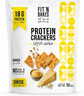 FIT'N BAKES Protein Crackers Cheese Flavor 50g Pack