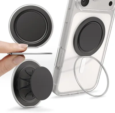 PopSockets Low-Pro Grip para MagSafe, Perfil Fino, Color Negro