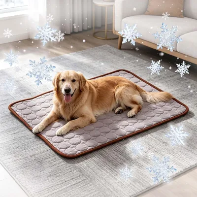 Cama Fría Genérica para Perro Gato, Colchón Fresco Portátil para Mascotas, Mantel Duradero No Deslizante Lavable (Mejor Oferta)