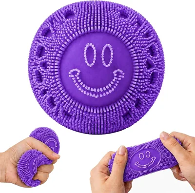Fuzz Ball Squishy Purple Slow-Rise Sensory Squeeze Ball Best Deal