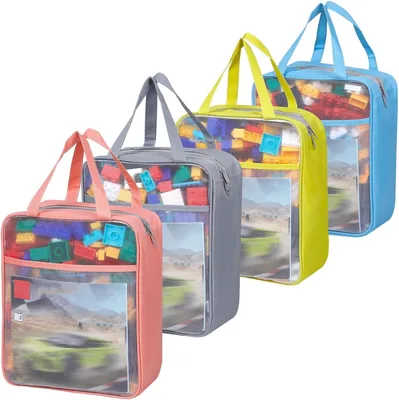Mesh Toy Storage Bags, 4 Pack Extra Large Zipper Bags