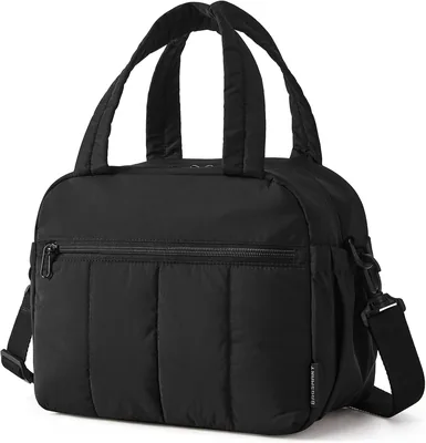 BAGSMART Puffy Lunch Bag - Black Insulated Tote