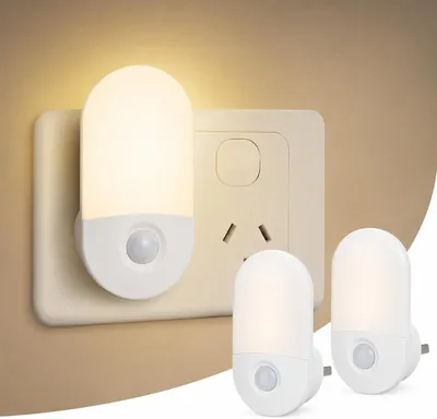 ZHIJAY Plug-in Night Light, 2 Pack LED Night Lights Plug in with Dusk to Dawn Sensor, 3000K Warm Whi