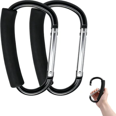 Heavy Duty Stroller Hooks - 2 Pack Aluminum Alloy Clips