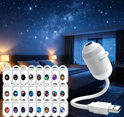 HD Sternenprojektor Nachtlicht, Holografische Nebelgalaxie Projektionslampe, Weiche Sternen Stimmungsbeleuchtung Zubehör - Best Deal