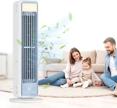 Portabler Luftkühler, leis mit 3 Geschwindigkeiten, energieeffizienter Ventilator ohne Flügel, Mini-Klimaanlage für
