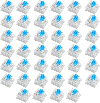 30x Mechanical Keyboard Switches - Blue Clickers - Dustproof & Pre-Lubricated
