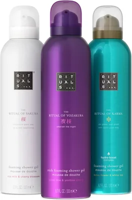 Rituals Duschschaum Geschenkset - Luxus-Pflegeset The Ritual of Sakura, Karma und Yozakura 3 x 200 ml