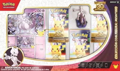 Colección Pokémon con Figura de Celebración 30º Aniversario: Mew o Mewtwo (Se envía al azar)