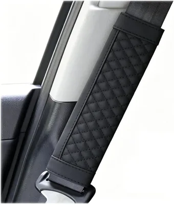 2PCS Black Car Seat Belt Shoulder Pads - Neck & Shoulder Protection