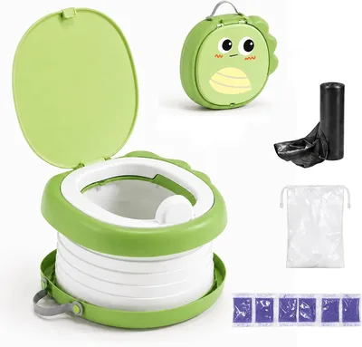 Asiento Entrenador de Baño Portátil para Niños, Original y Plegable con Bolsa de Basura Incluida